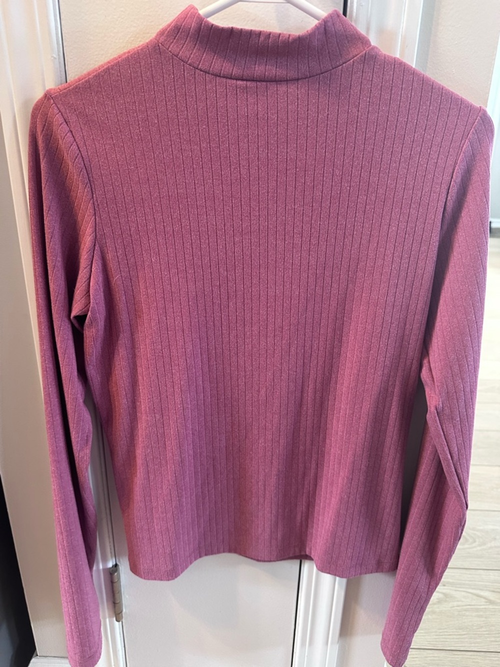 Daily Ritual Women's Pink Ribbed Top - Picture 5 of 7